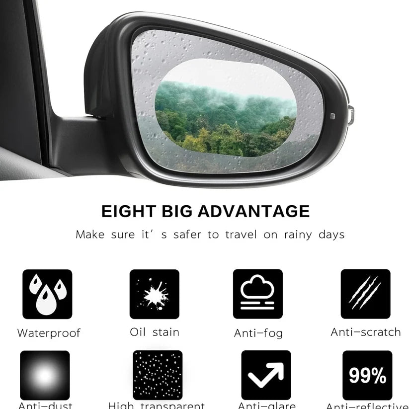 Anti-Fog Rearview Mirror Film – HD Clear Protective Sticker